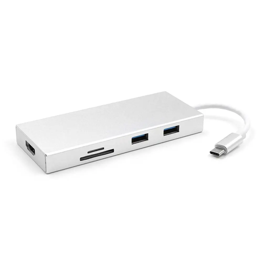 

Type-C Turn Hdmi+Hub+Pd Multifunction Converter Gold/silver Color USB C 3.1 HDMI To Card Reader Hub 4K*2K Resolution