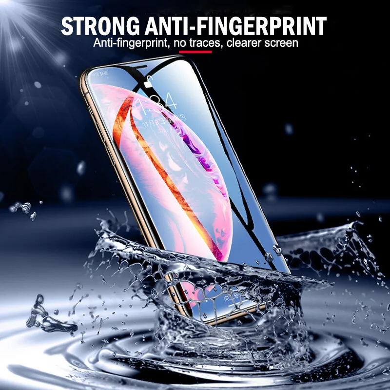 10D Glass Film On The For iPhone XS MAX Screen Protector For iPhone XS Max Tempered Glass Screen Protective Full Cover Film 9H  (1)