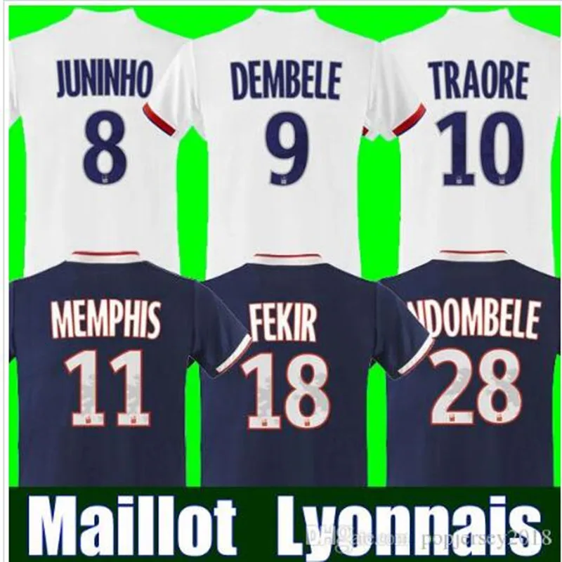 Lyonnais футбольные майки Lyon футбольная рубашка TRAORE MEMPHIS FEKIR OL AOUAR GOUIRI CORNET TERRIER DEMBELE19 20 футболка Джерси