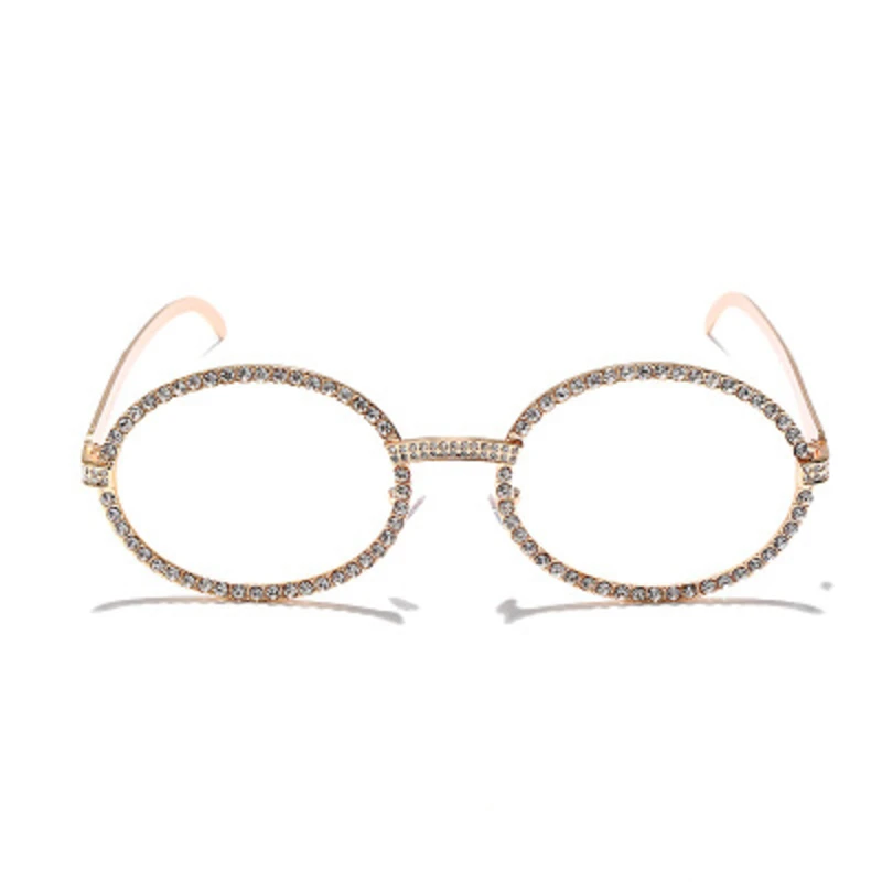 New Fashion Oval Metal Glasses Women 