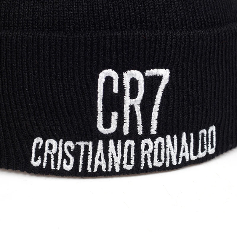 Новинка, CR7, Крис тиано Роналду, Вышитая шерстяная шапка, модные Универсальные головные уборы для пар, уличные теплые шапки, шапка для холодной погоды
