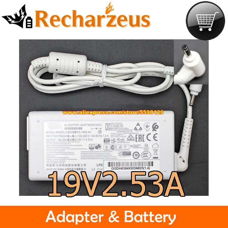 verdrievoudigen Speeltoestellen Soedan Genuine White LG PA-1650-43 PA-1650-43 AC Adapter 19v 2.53A 48W For Laptop  Gram 15Z970 15Z980C 14Z980 GRAM 13Z990 LED Monitor - AliExpress