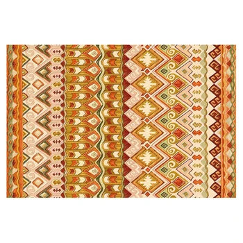 

1*Floor Mat Vintage Retro Classic Geometric Rugs Home Bedroom Coffee Table Decor Floor Mats