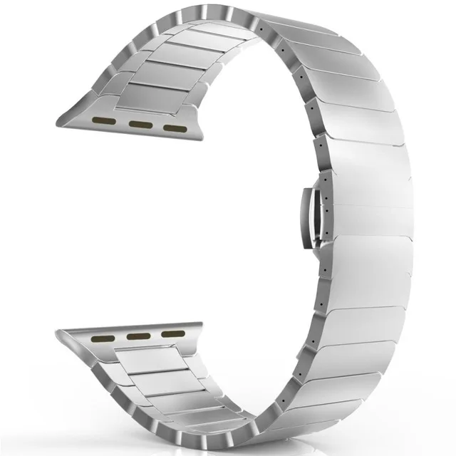 silver C Ремешок для apple watch 44 мм 40 мм iwatch 42 мм 38 мм браслет из нержавеющей стали gen.6 ремешок для часов apple watch 4 5 3 2 1 - Цвет ремешка: silver C
