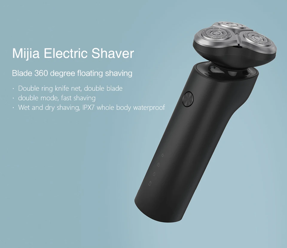 XIAOMI Electric Shaver Portable 3 Flex Razor Head Dry Wet Shaving Washable beard trimmer trimer Waterproof Blade Electric Shaver
