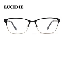 Lucidie нержавеющая сталь оптическая оправа Женская мода легкий классический прозрачный черный элегантный оправа для очков