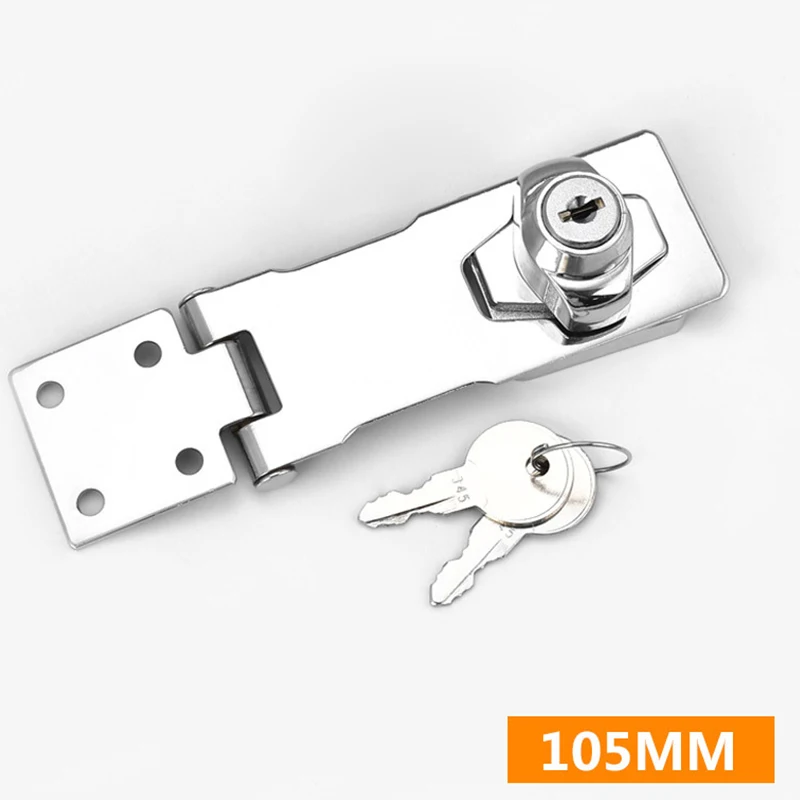 105mm Keyed Hasp Lock Twist Knob Keyed Locking Hasp for Small Doors Drawer Cabinet DIN889 - Цвет: 105mm