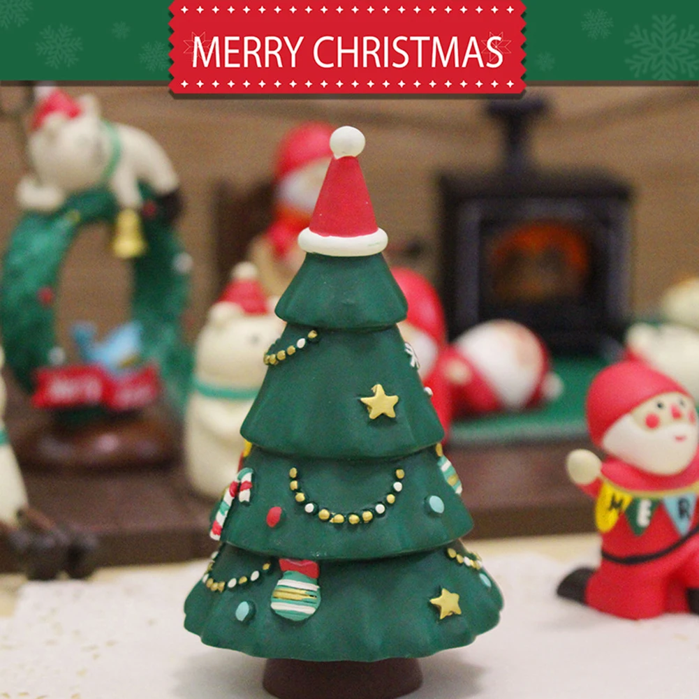 

Christmas Tree Home Festive & Party Supplies Micro Landscape Decoration Desktop Resin Tree christmas decorations for home