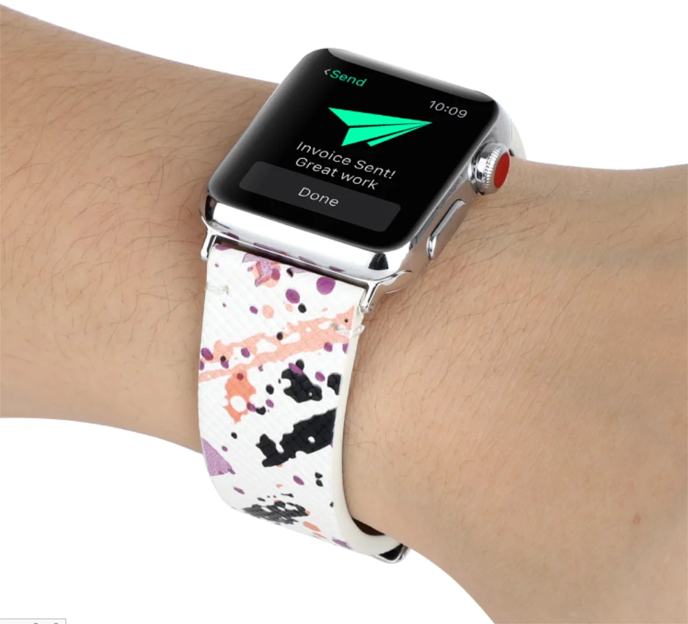 Кожаный ремешок для часов Apple Watch 5 4 3 2 1 ремешок 44 мм 40 мм 42 мм 38 мм высококачественные Сменные аксессуары для iWatch 5 4
