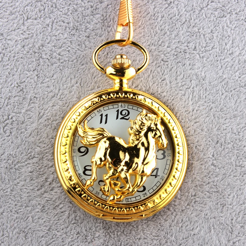 Ретро Бронзовый Волк полые Дизайн кварцевые карманные часы мужские и женские ожерелье подвеска брелок цепь стимпанк карманные часы дропшиппинг