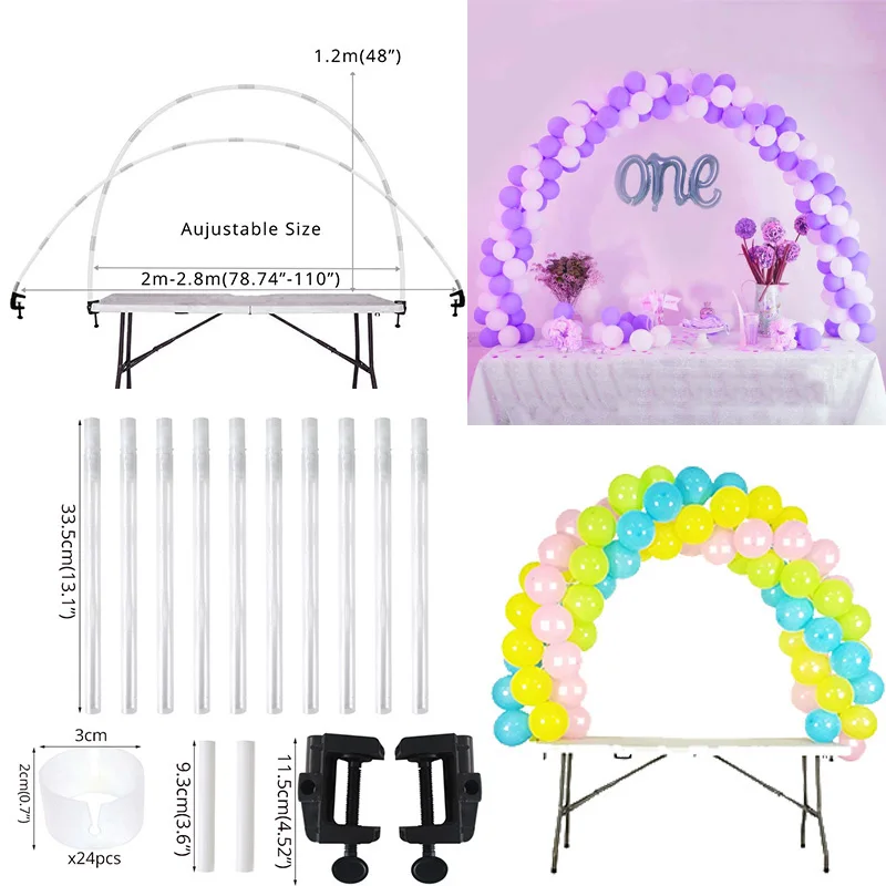 

1Set Balloons Holder Column Stand Birthday Party Balloon Chain Table Balloon Arch Kits Ballon Accessories for Wedding Decoration