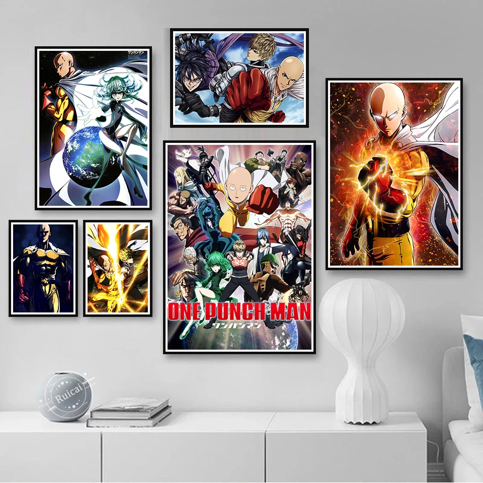 Classic Anime Tv Series Movie One Punch Man Cartoon Posters Canvas Painting  Wall Art Prints Pictures For Living Room Home Decor - Painting &  Calligraphy - AliExpress