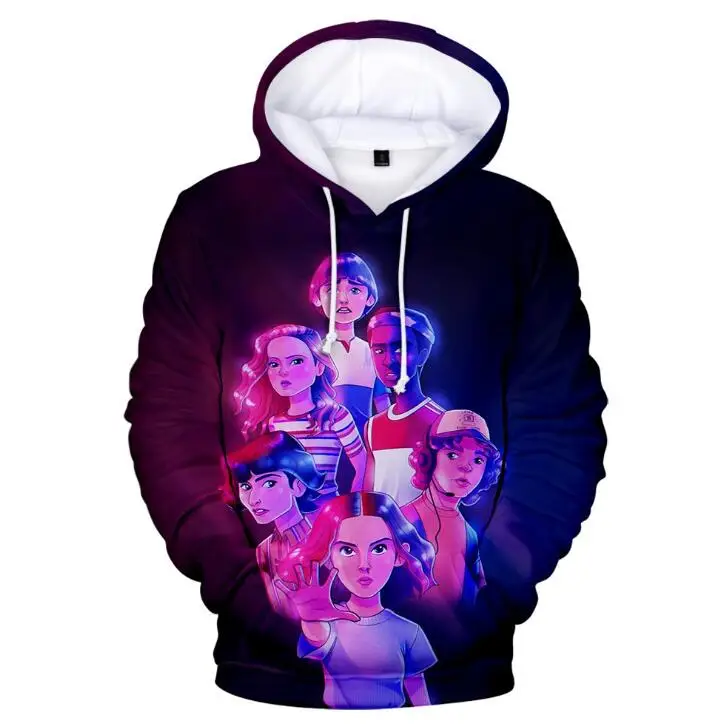 

hot Stranger Things 3 Hoodies in Mens Sweatshirts boys/girls Harajuku Stranger Things Boy/Girls Autumn high quality cool clothes