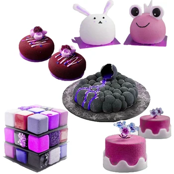 

SHENHONG Non-Stick Silicone Mold Multiple Types Geometric Shape Cake Decorating Tools Kitchen Bakeware Party Mousse Baking Mould
