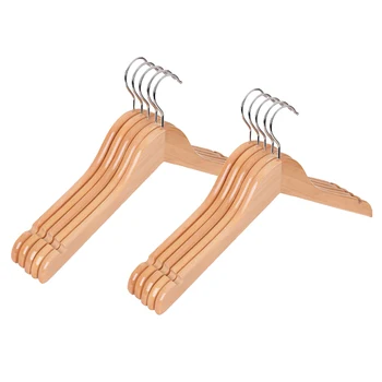 

Set of 10pcs Small Coat Hanger Kids Children Wood Plain Non-slip Wardrobe Clothes Hangers 32cm