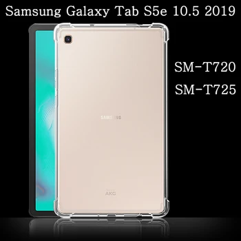 

Funda Samsung Galaxy Tab S5e 10.5 2019 SM-T720 SM-T725 Shockproof Soft Silicone Shell Transparent TPU Airbag Protective Coque