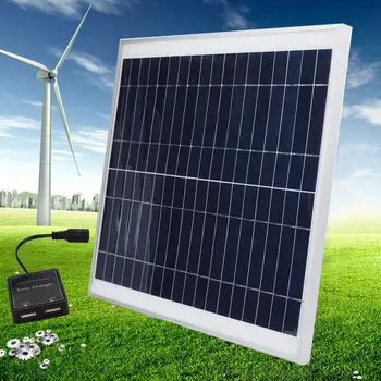 

Solar Panel 20W DIY Phone Charger Powered Polysilicon 42*37*0.3cm Durable Home Improvement Travel IP65 Car Camp