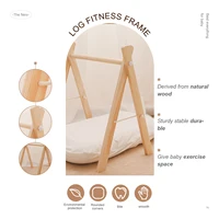 Baby Natural Wooden Gym Play Toys Teether Clouds Wooden Rodent Stroller Chain Hanging Baby Toy Mobile Bed Holder Gift 2