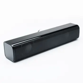 

Desktop Strip Soundbar Speaker with 3.5mm Stereo Volume Control and USB Powered for PC Laptop Mobile Phone Tablet MP3