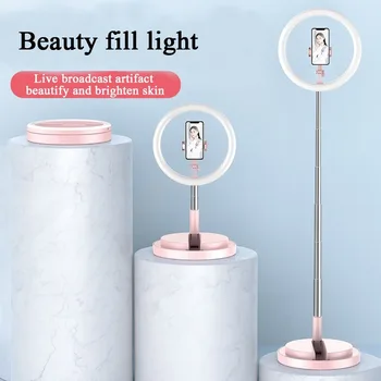 

Folding Live Light Phone Holder Universal Selfie Ring Light with Flexible Mobile Phone Holder Lazy Bracket Desk Lamp LED Light