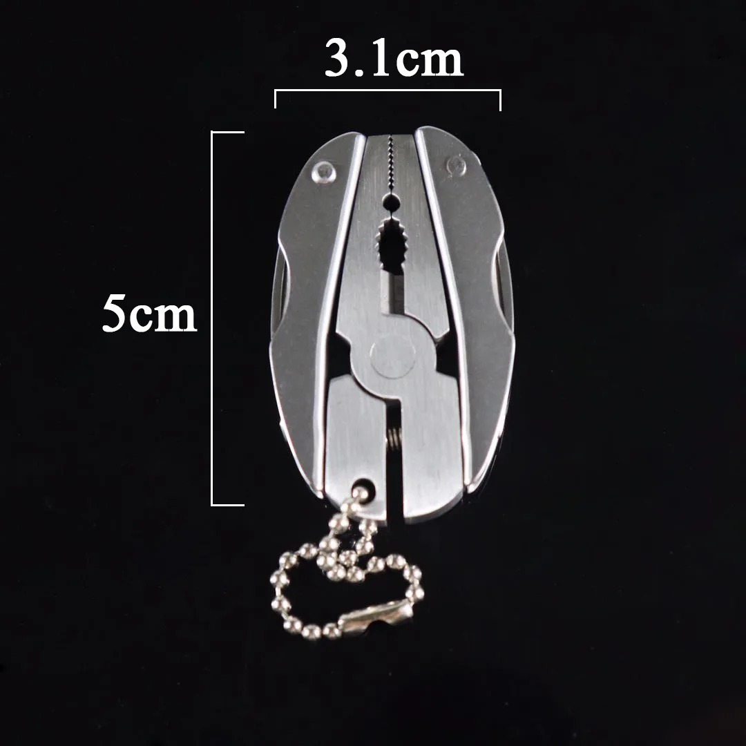 

Pocket Multitools Plier 1pc Outdoor Mini Portable Folding Muilti-functional Plier Clamp Keychain Hiking Camping Tool