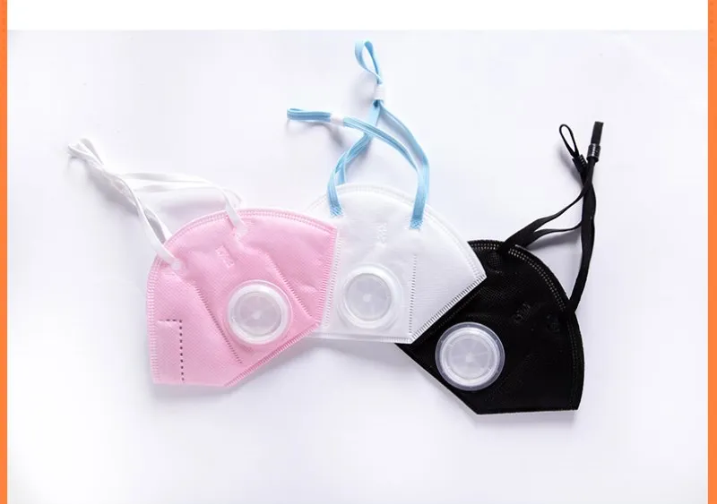 DR.ROOS 3 Pcs children kids PM2.5 Anti Haze dust Mask Breath Valve Mouth-muffle unisex Respirator face Mask White Black Pink