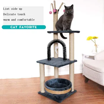 

Luxury Cat Tower Tree Condo Furniture Kitten Activity Climing Scratcher Tower Pet Kitty Play House with Scratching Post Perches