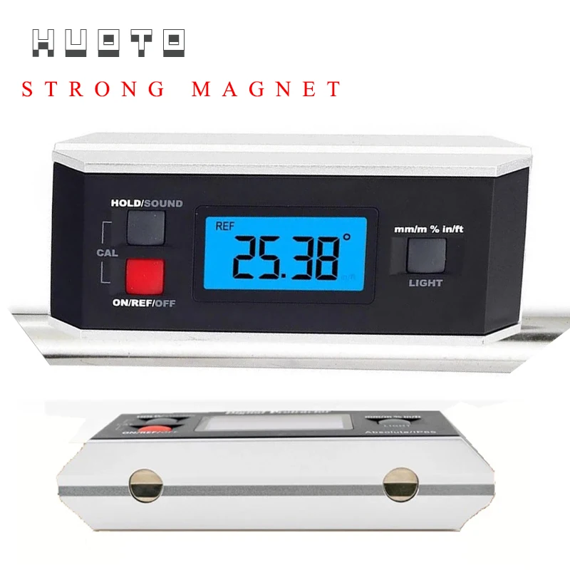 High Quality IP65 Digital LCD Protractor V-Groove 0~360degree Angle Finder Level Inclinometer Magnetic | Инструменты