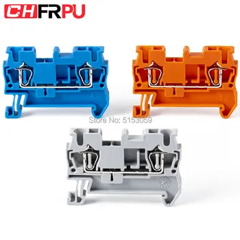 

10Pcs ST2.5 Din Rail Terminal Block Contact Tension Spring Feed-Through Terminal Block Return Pull Type Spring Connectors