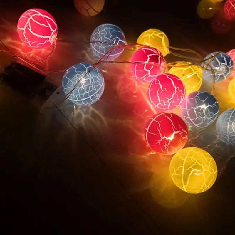 Световая струна трещины Шаровые струнные огни уникальный хрустальный светильник в виде пентаграммы гирлянды рождественские глобусы огни украшения 3 м 20 огней