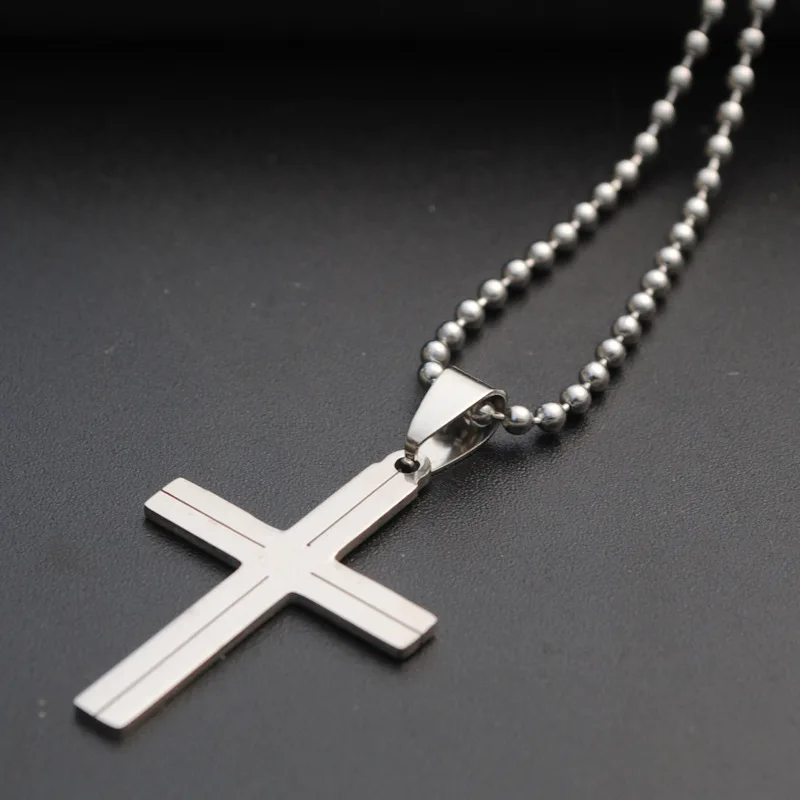 

30pcs Stainless Steel Love Heart Cross blessing Necklace simple Religion Christian Jesus Cross Faith lucky Necklace gift jewelry