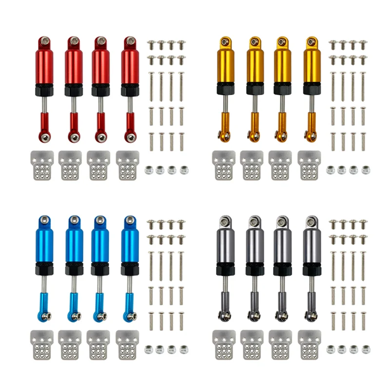 

Подходит для WPL 1/16 C14 C24 RC Гусеничный внедорожник Грузовик металлический амортизатор комплект амортизаторов детали подвески