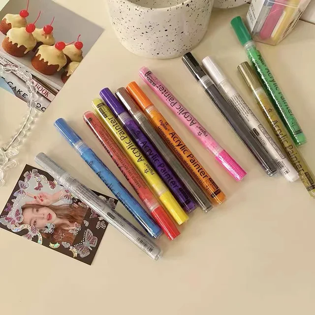 Korea color Marker pen gold Watercolor Brush Cheer pen