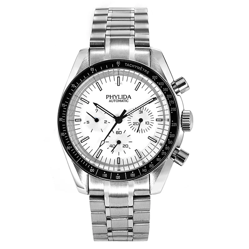 40mm White Dial Men's Watch Automatic Mechanical Movement DAY Date Speed MASTER MOONWATCH 40mm White Dial Men's Watch Automatic Mechanical Movement DAY Date Speed MASTER MOONWATCH