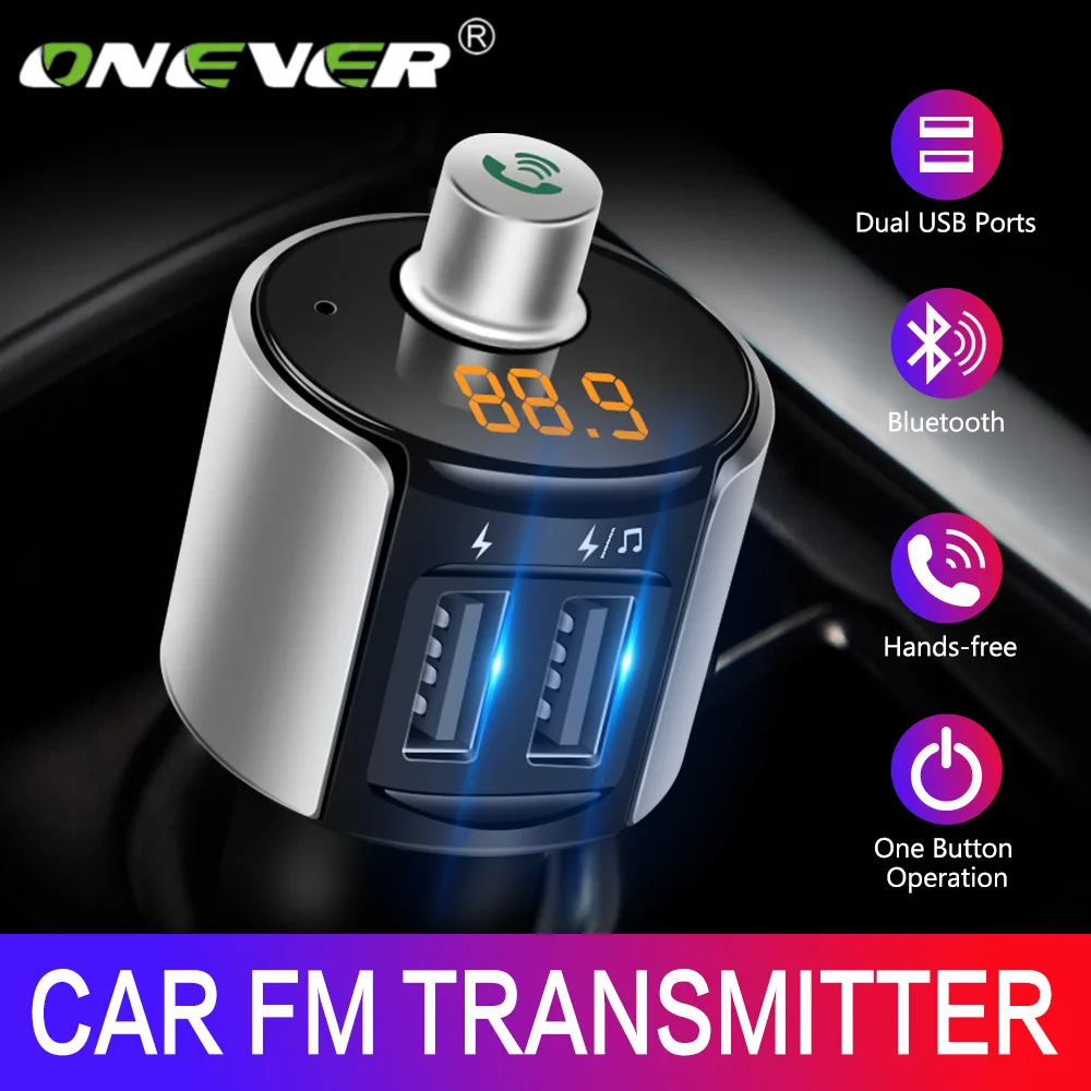 ONEVER Беспроводной Bluetooth fm передатчик модулятор автомобильные Радио адаптер