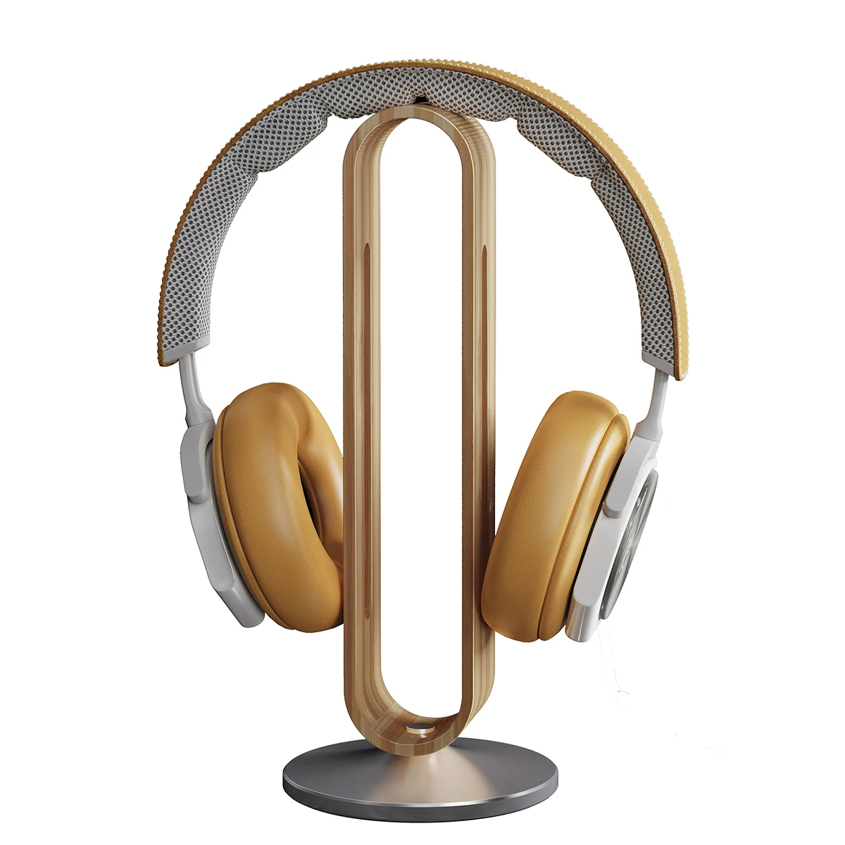 Suporte de Fone de Ouvido de Bambu Metal para Airpods Fones de Ouvido de Madeira Maciça Suporte Desktop Gaming Headset Rack Exibição Cabide Max - Image 4