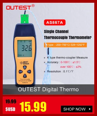 GS320 Бесконтактный цифровой лазерный инфракрасный термометр-50~ 360C(-58~ 680F) Температурный пирометр ИК лазерный точечный пистолет