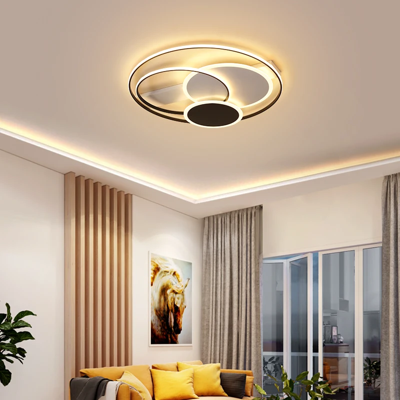 

Modern LED Ceiling Light for Bedroom Round Wrought Iron Bedchamber Kitchen Cloakroom Lighting Fixtures Room Ceiling Mount Lamp