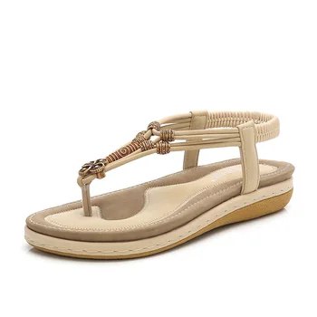 

2020 Women`s Fashion summer bohemia diamond sandals women Casual beach shining shoes T-strap thong flip flops Slippers X6X0049