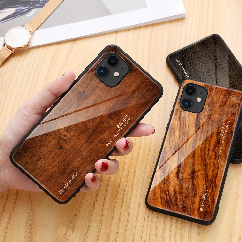 GerTong Модный чехол для телефона с деревянным рисунком iPhone XS Max XR X 11 задняя крышка из