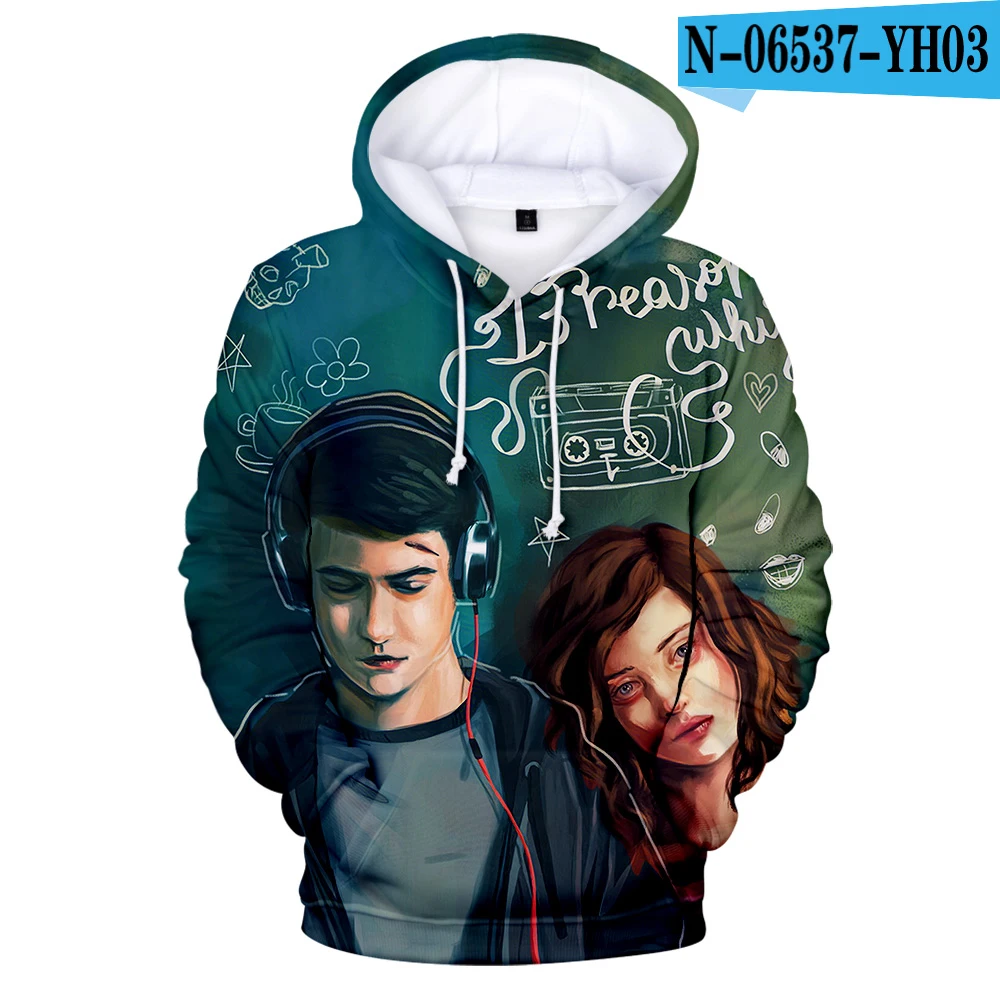13 Reasons Why 3D New Kpop Korean Casual Long Sleeve Fashion Soft Hoodies Sweatshirts 2 - Цвет: Коричневый