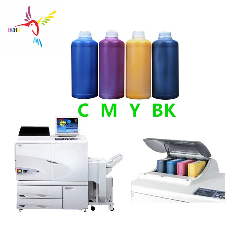

4 X1000ml BK C M Y High Quality Refillable Pigment Ink for Riso ComColors HC5500 3050 7050 9050 3150 7150 9150 Printer