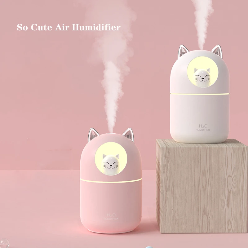 Cute Cat Air Humidifier Usb Aroma Essential Oil Diffuser Compatible