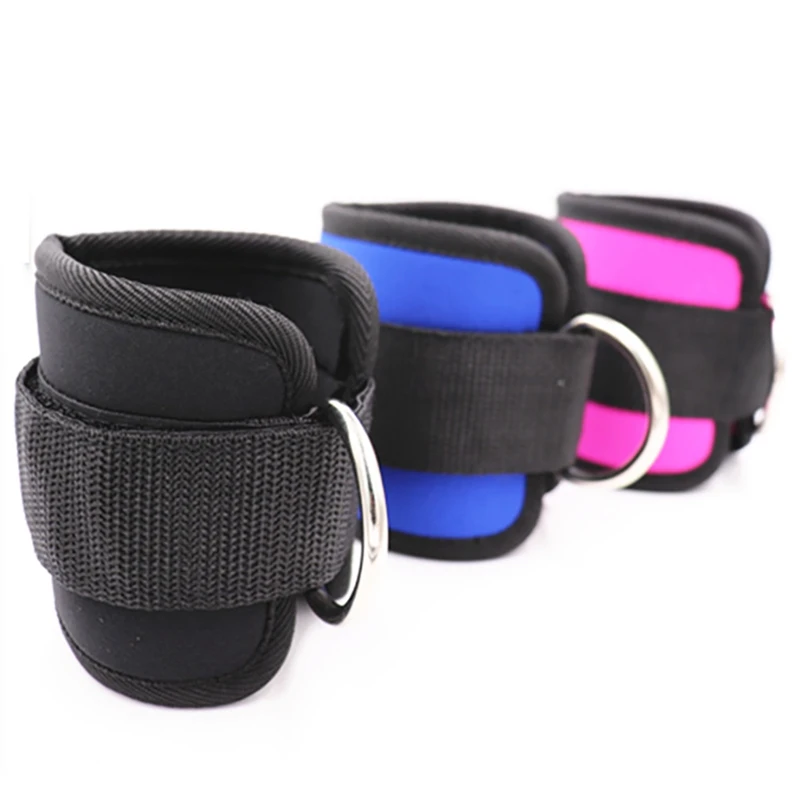 

Unisex 1 Pair Ankle Straps Supports Nylon Rubber Leg Training Pull Rope Resistance Band Cover Wrap For Gym Men's Sportswear