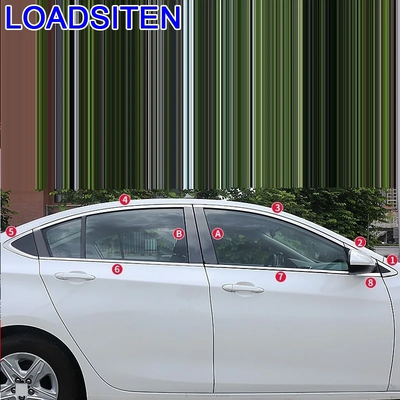 Chromium Automobile Automovil Window Grille Door Exterior Decoration Protecter Bright Sequins 16 17 18 19 FOR Chevrolet Cavalier |