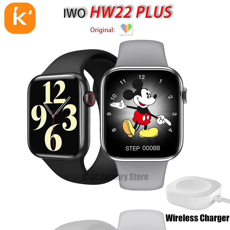 IWO HW22 Plus Original Smart Watch Upgrade model 44mm 1.75 inch HD smartwatch Bluetooth Call Music Play for Apple watch Android