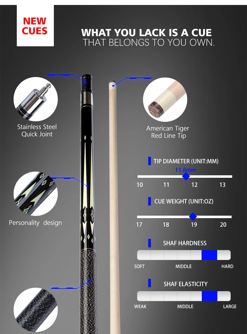 FURY GRACE Billiard Carom Cue 11,8 мм Высокое качество Клен Вал Профессиональный Carom биллар с отличным чехол Подарок
