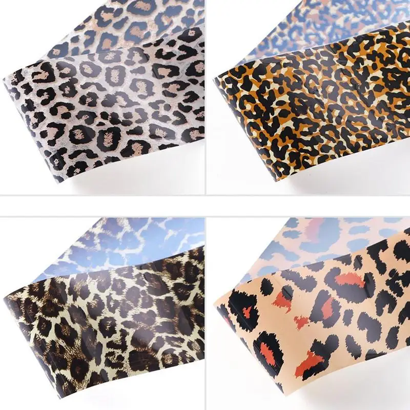 4 шт./компл. наклейки с леопардовым принтом на ногтях для девочек Звездные