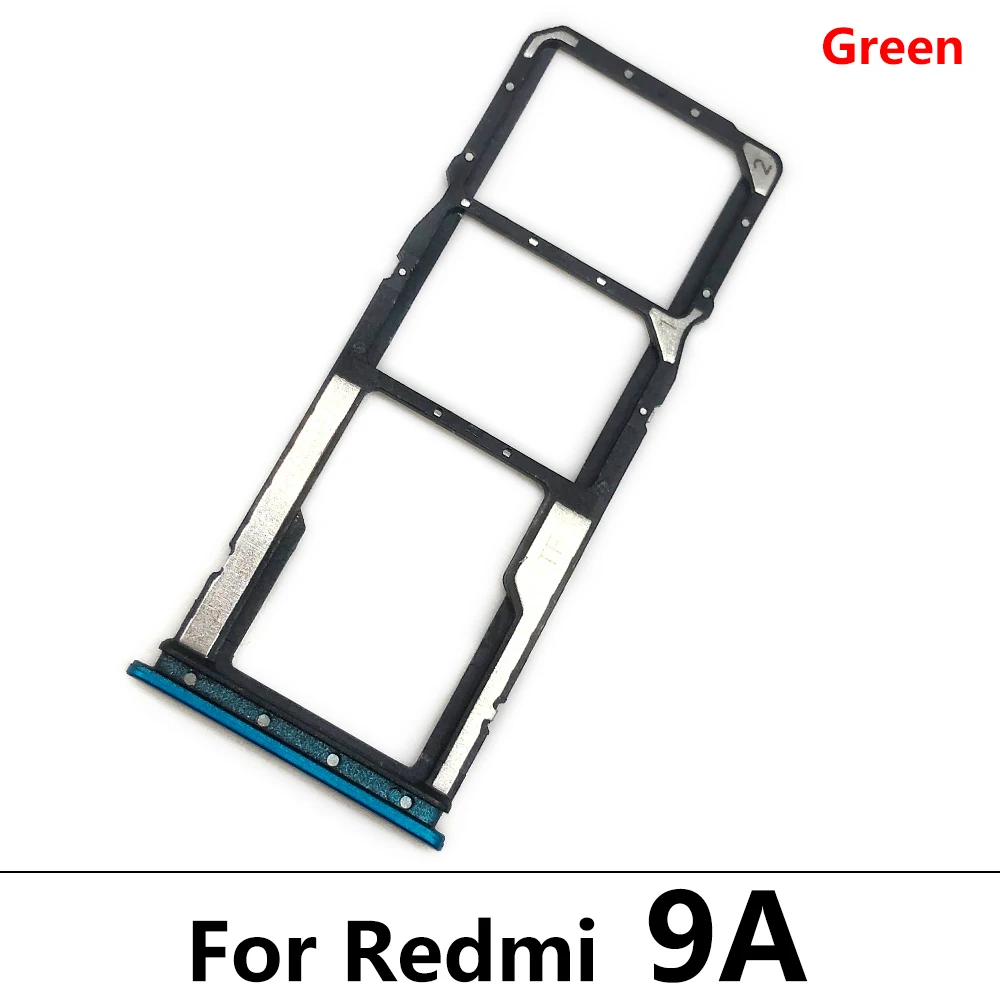 Tiroir Carte SIM Double Pour Xiaomi Redmi 9C / Poco C3 - Noir, Référence A-013-09-06 - Neuf