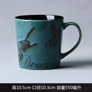 Coffee Cup Cup Ceramic Mug Breakfast Milk Cup Home Office Tea Cup Cups and Mugs Tumbler Tumblers Stainless Steel Cup Coffee - Цвет: 550ML